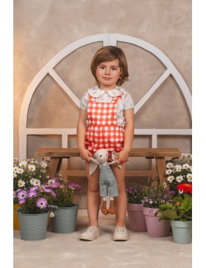 bombacho peto vichy coral