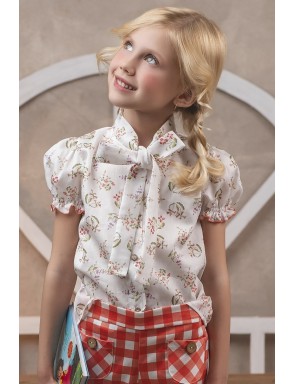 blusa lazada flor punto de...