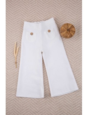 pantalón largo denim blanco